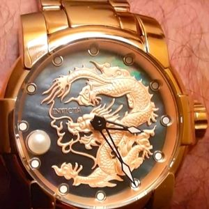 RARE Men's Invicta Speedway Automatic Watch MOP Dragon Dial Unworn